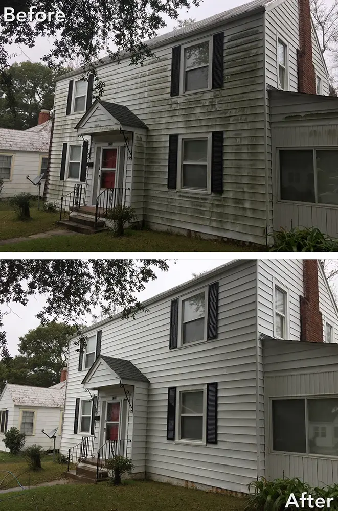 House wash before and after Lincoln County, OK